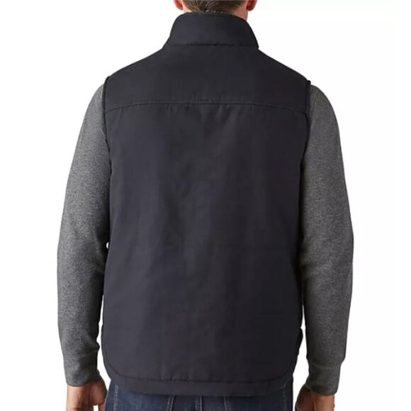 NWT Lee The Summit Men's Sherpa Lined Canvas Vest Size Large Full zipper Black - Picture 4 of 13